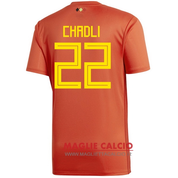 nuova maglietta belgio 2018 chadli 22 prima